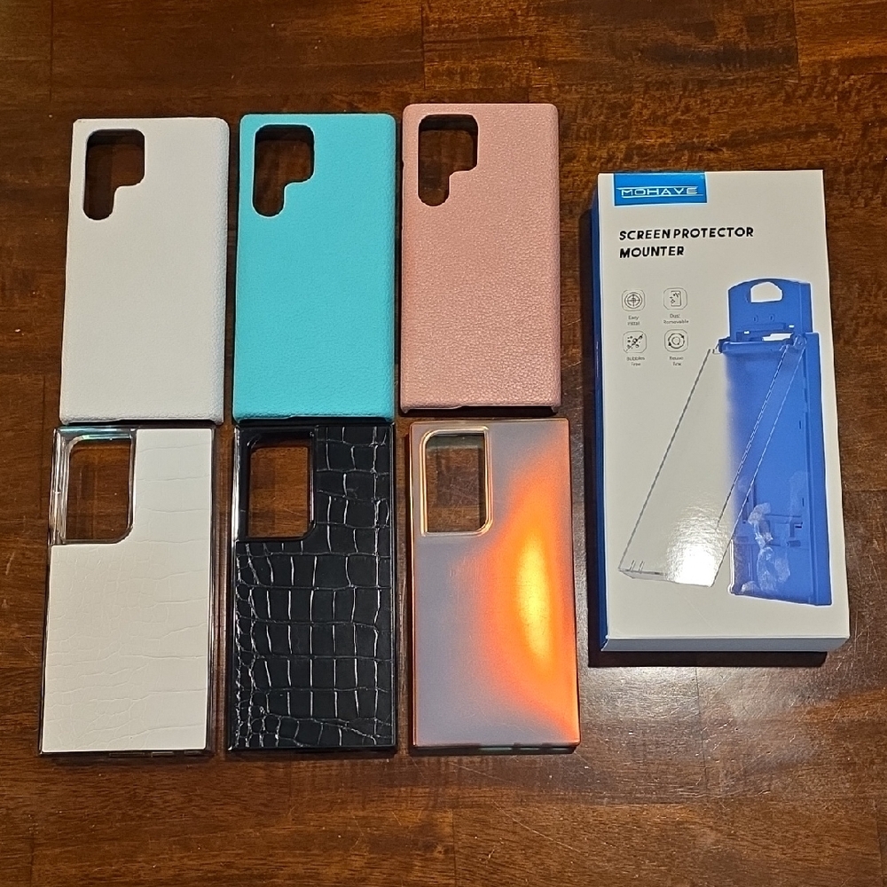 Lot Of Samsung Galaxy 23 Ultra Cases + 1 Screen Protector w/ Mount